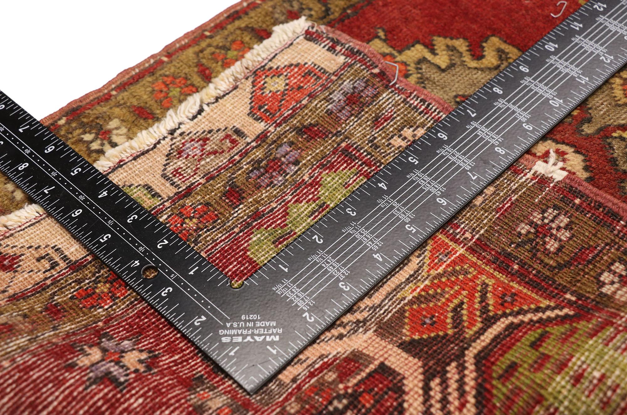 Alfombra turca vintage Yastik Oushak, el atractivo atemporal se une a la durabilidad con estilo en Bueno estado para la venta en Dallas, TX