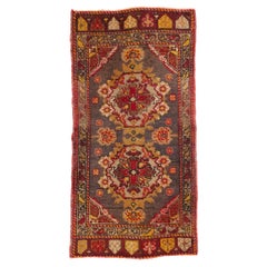 Retro Turkish Yastik Oushak Carpet, Timeless Appeal Meets Stylish Durability