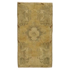 Alfombra turca vintage Yastik Oushak, el atractivo atemporal se une a la durabilidad con estilo