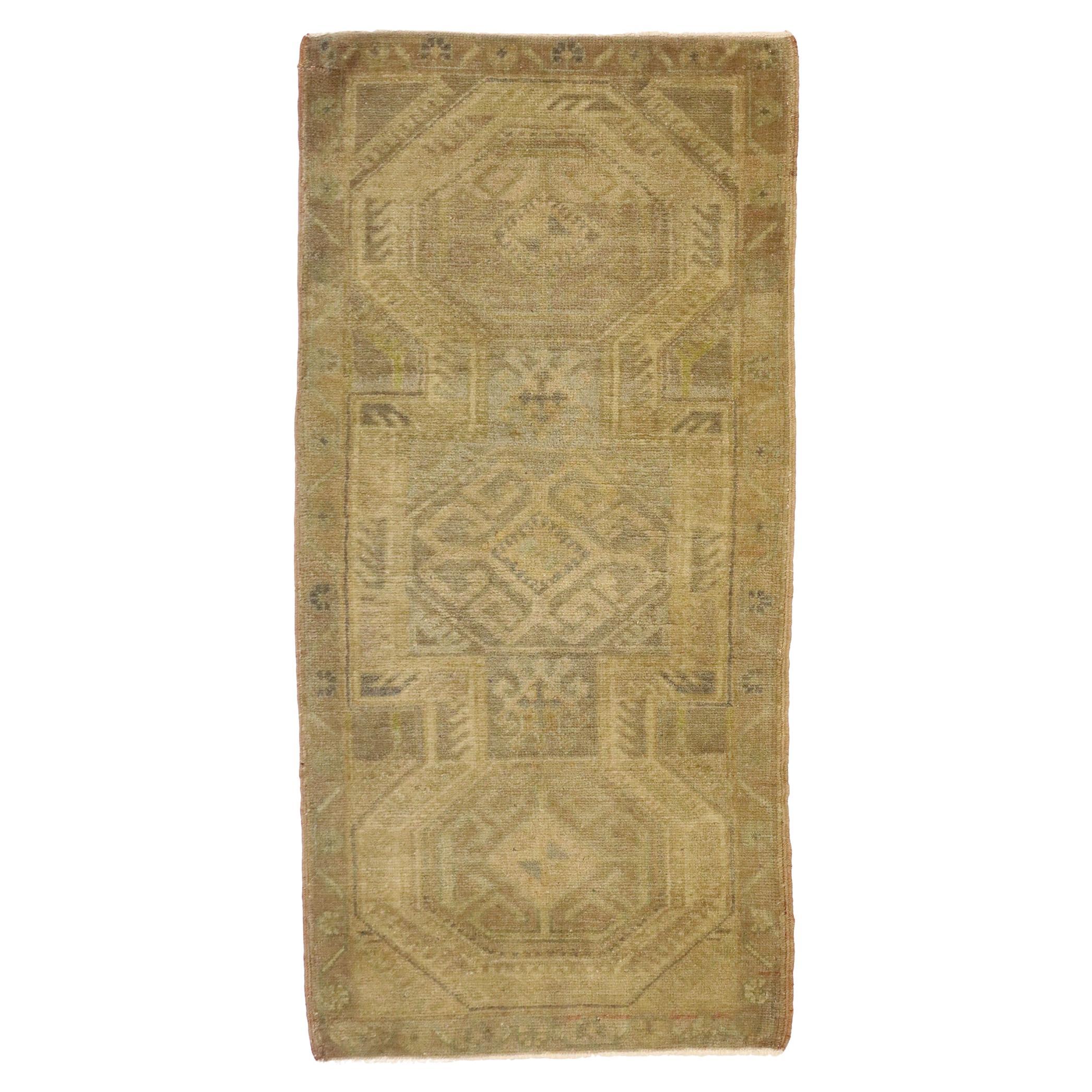 Alfombra turca vintage Yastik Oushak, el atractivo atemporal se une a la durabilidad con estilo