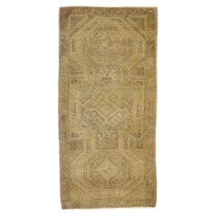 Alfombra turca vintage Yastik Oushak, el atractivo atemporal se une a la durabilidad con estilo