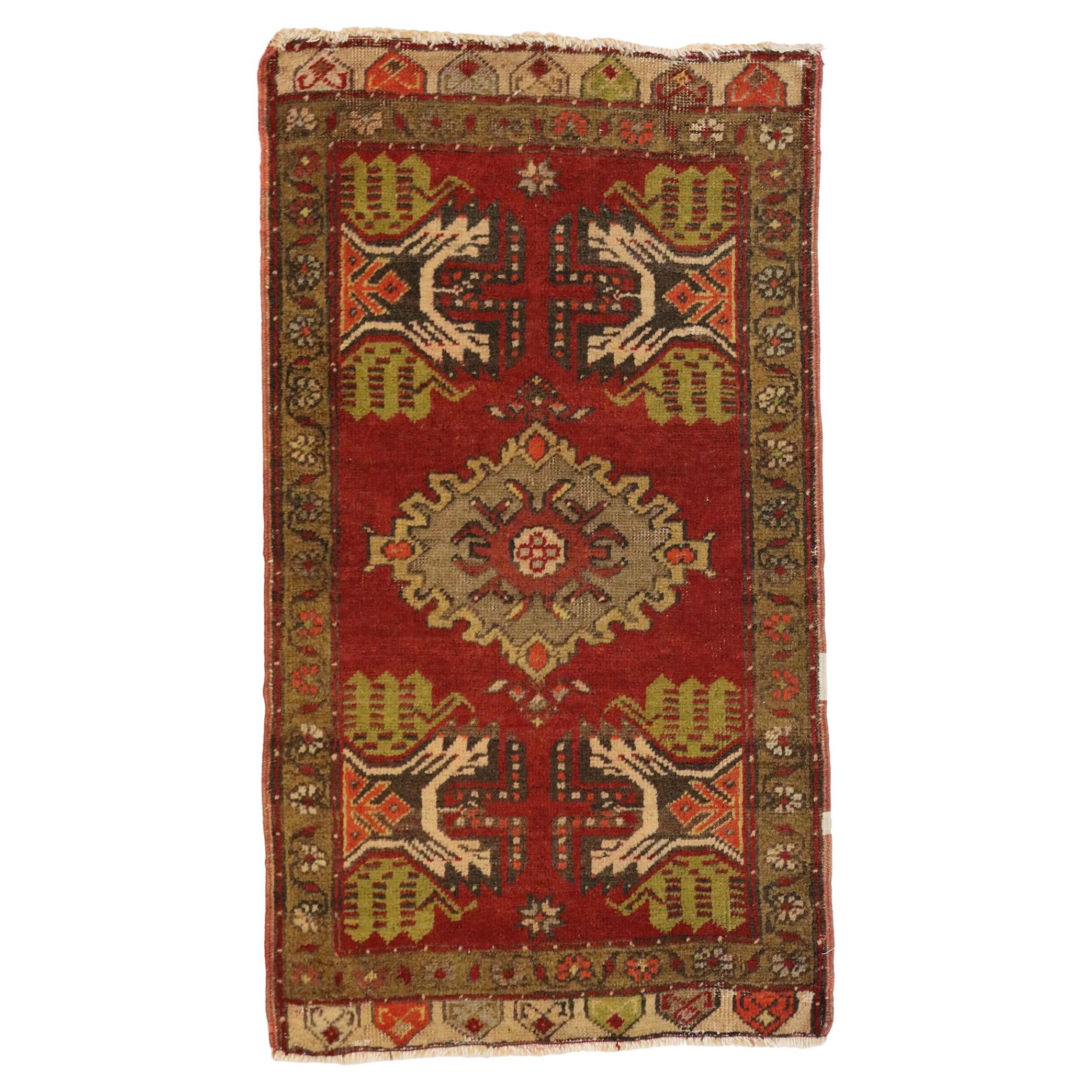 Alfombra turca vintage Yastik Oushak, el atractivo atemporal se une a la durabilidad con estilo en venta