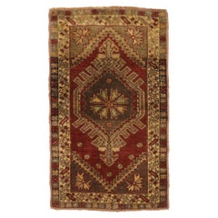 Vintage Turkish Yastik Oushak Carpet, Timeless Appeal Meets Stylish Durability