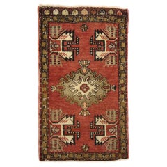 Vintage Turkish Yastik Oushak Carpet, Timeless Appeal Meets Stylish Durability
