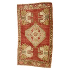 Vintage Turkish Yastik Oushak Carpet, Timeless Appeal Meets Stylish Durability