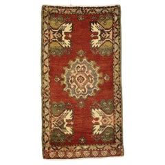 Vintage Turkish Yastik Oushak Carpet, Timeless Appeal Meets Stylish Durability
