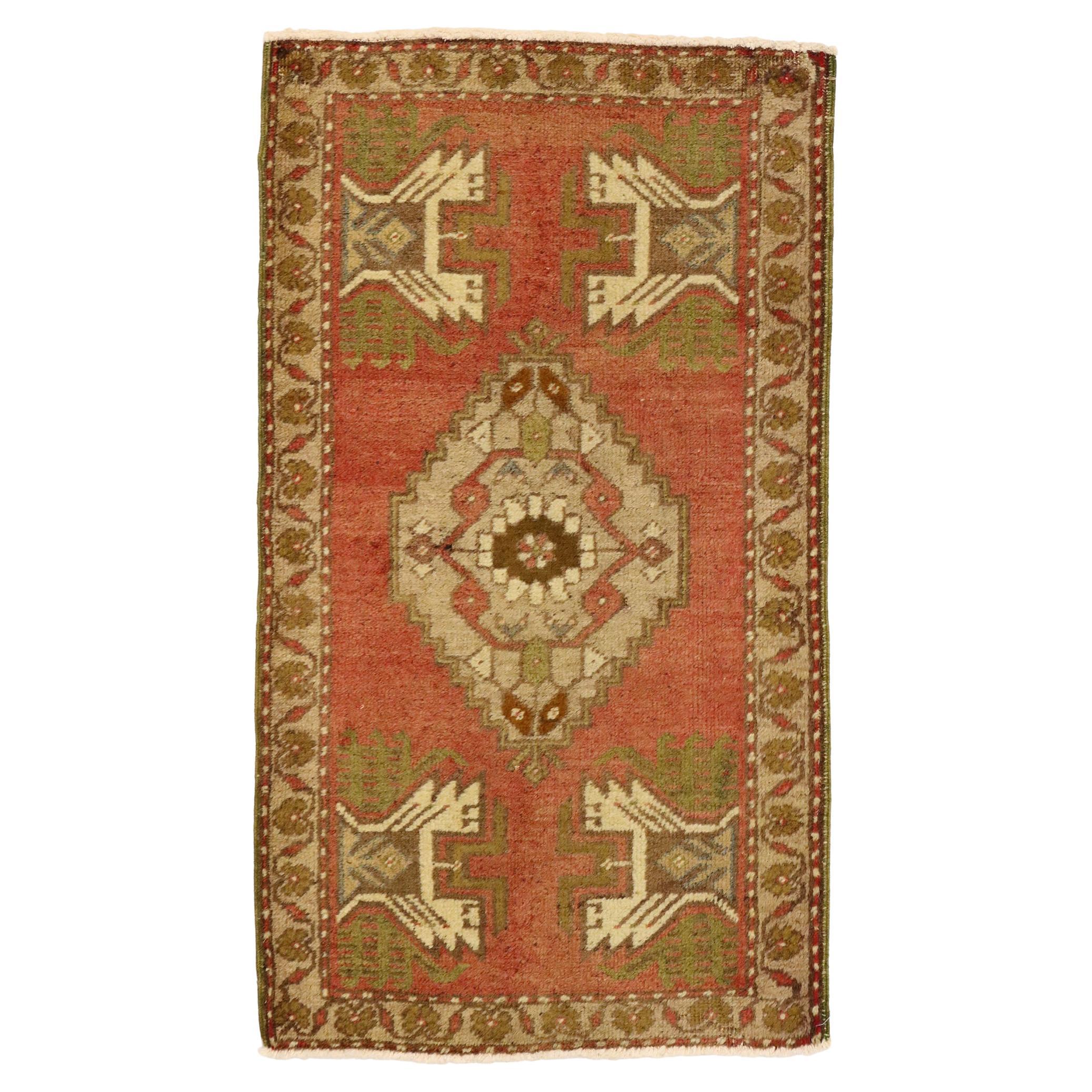 Alfombra turca vintage Yastik Oushak, el atractivo atemporal se une a la durabilidad con estilo
