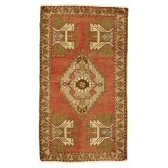 Alfombra turca vintage Yastik Oushak, el atractivo atemporal se une a la durabilidad con estilo