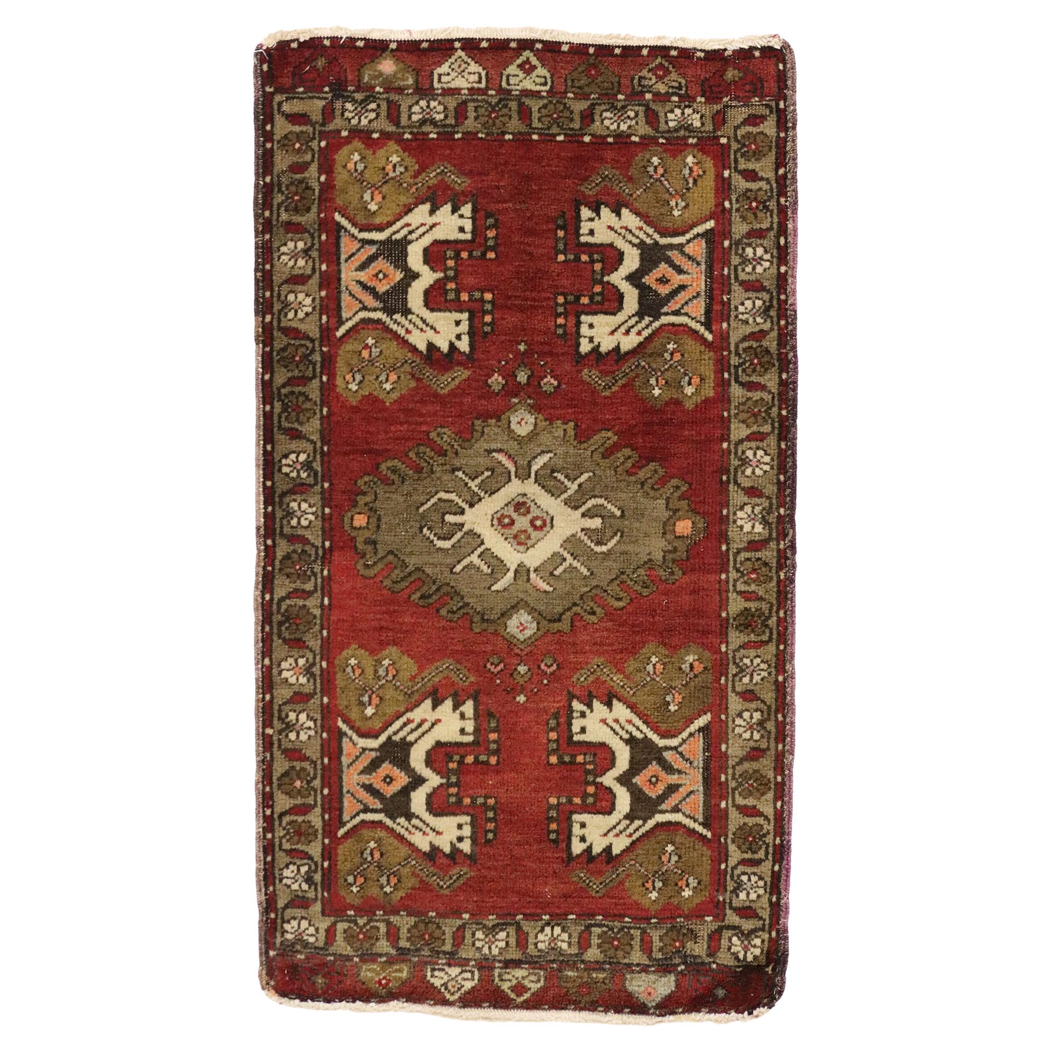 Alfombra turca vintage Yastik Oushak, el atractivo atemporal se une a la durabilidad con estilo