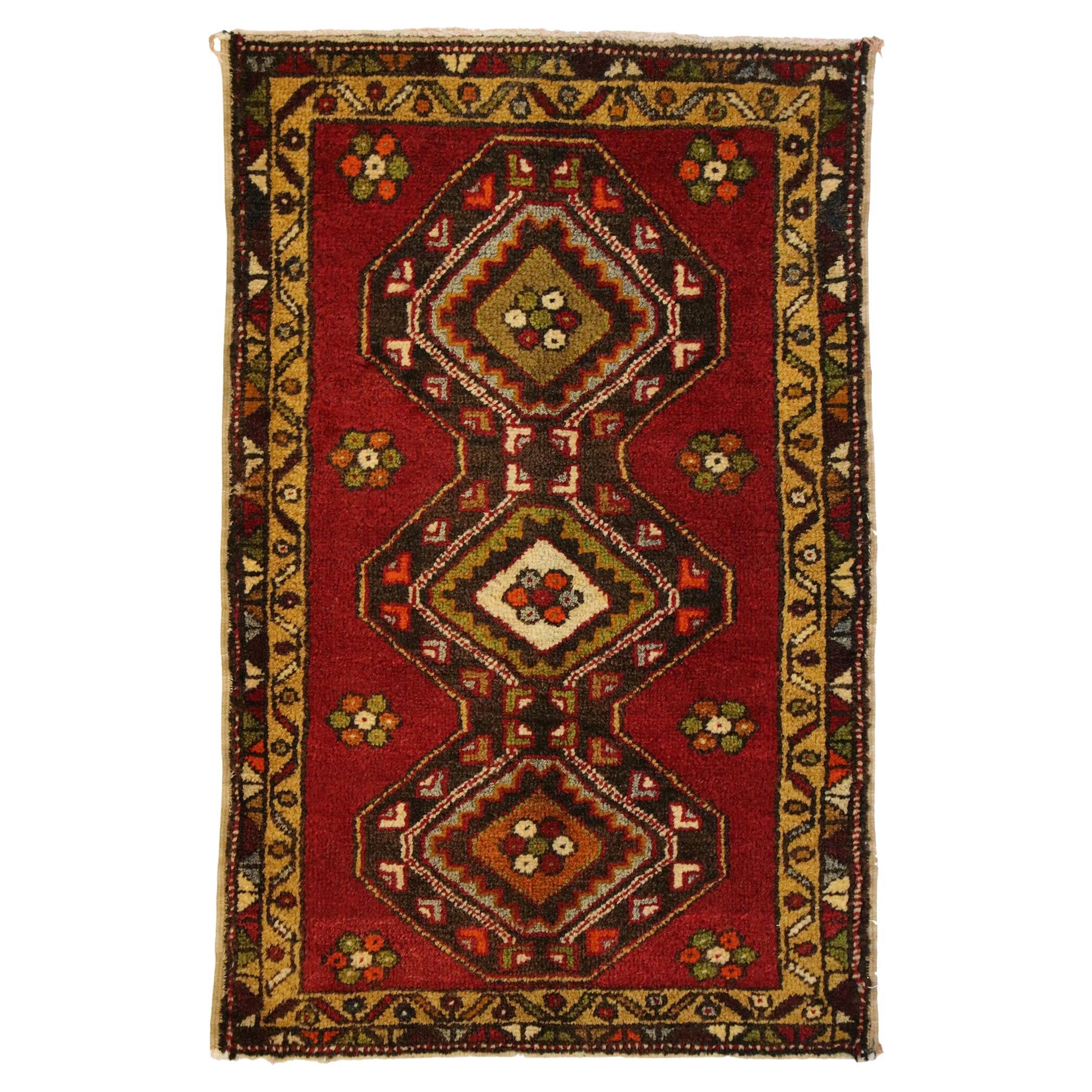 Vintage Turkish Carpet, Timeless Appeal Meets Stylish Durability
