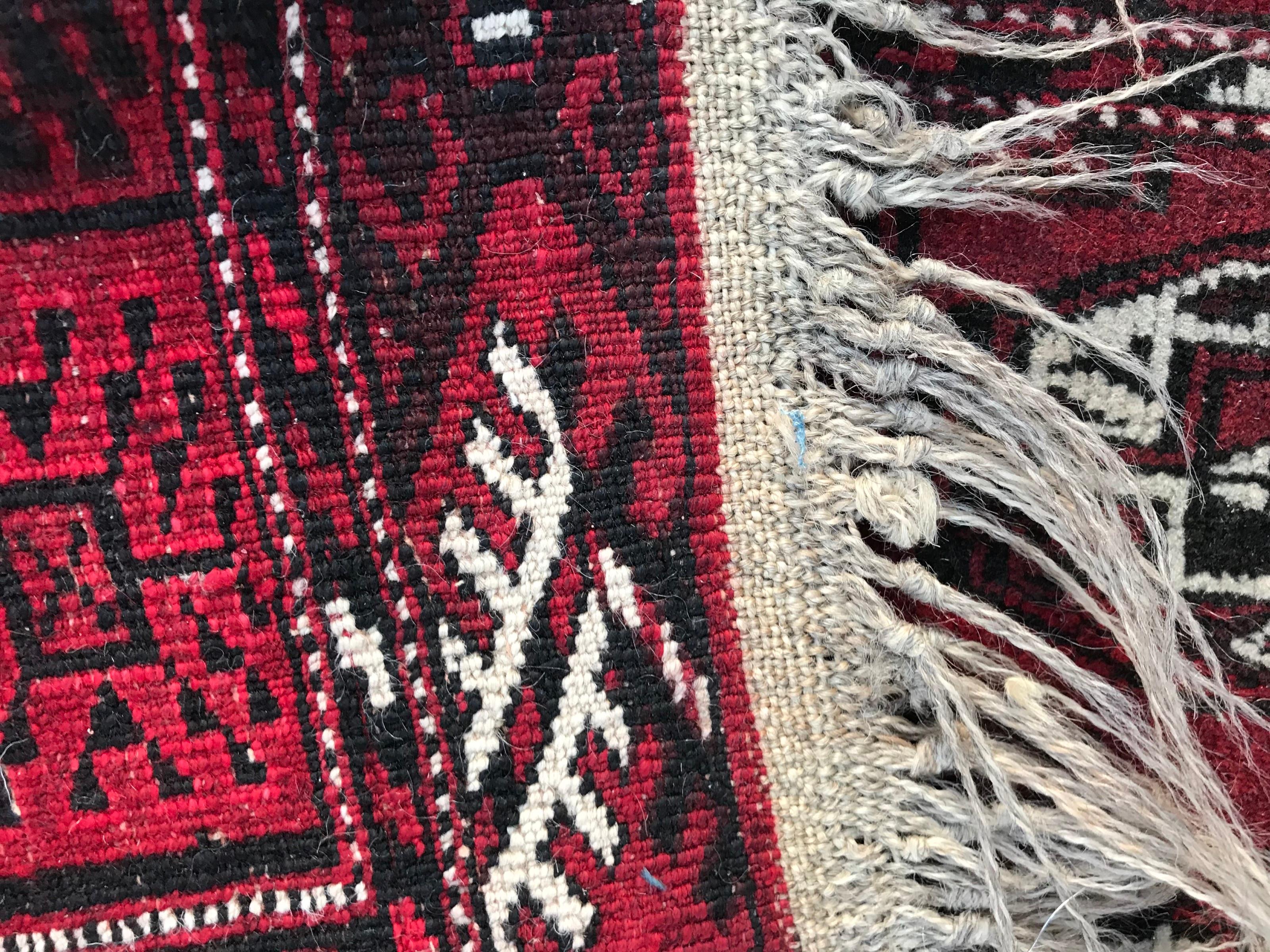 Bobyrug's Vintage Turkmen Bokhara Teppich im Angebot 2