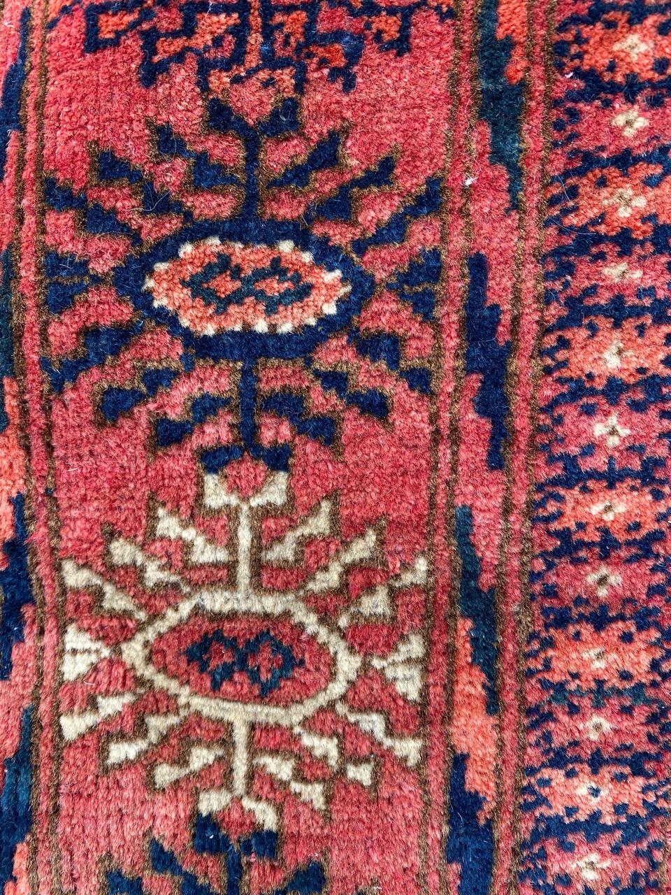 Bobyrug’s nice Vintage Turkmen Bokhara Rug For Sale 6