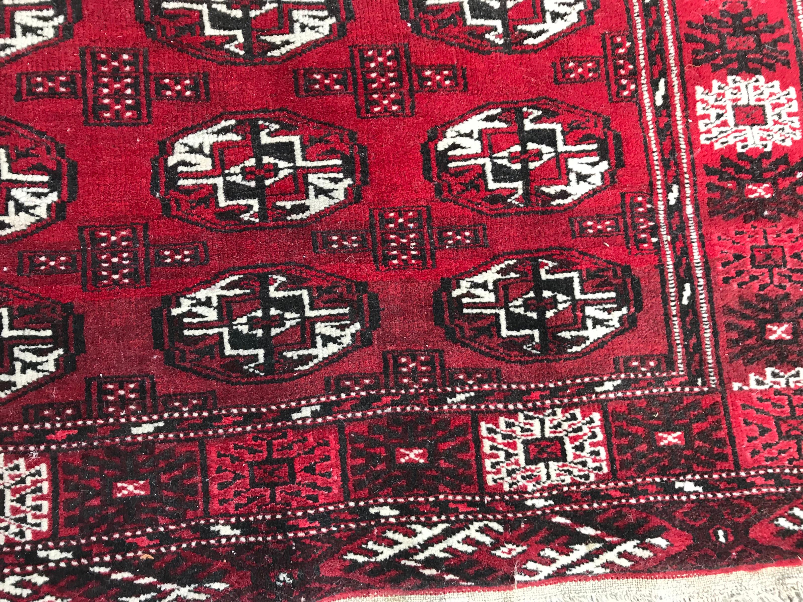 Afghan Tapis Vintage Turkmen Bokhara de Bobyrug en vente