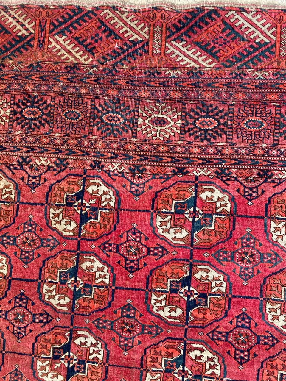 20th Century Bobyrug’s nice Vintage Turkmen Bokhara Rug For Sale