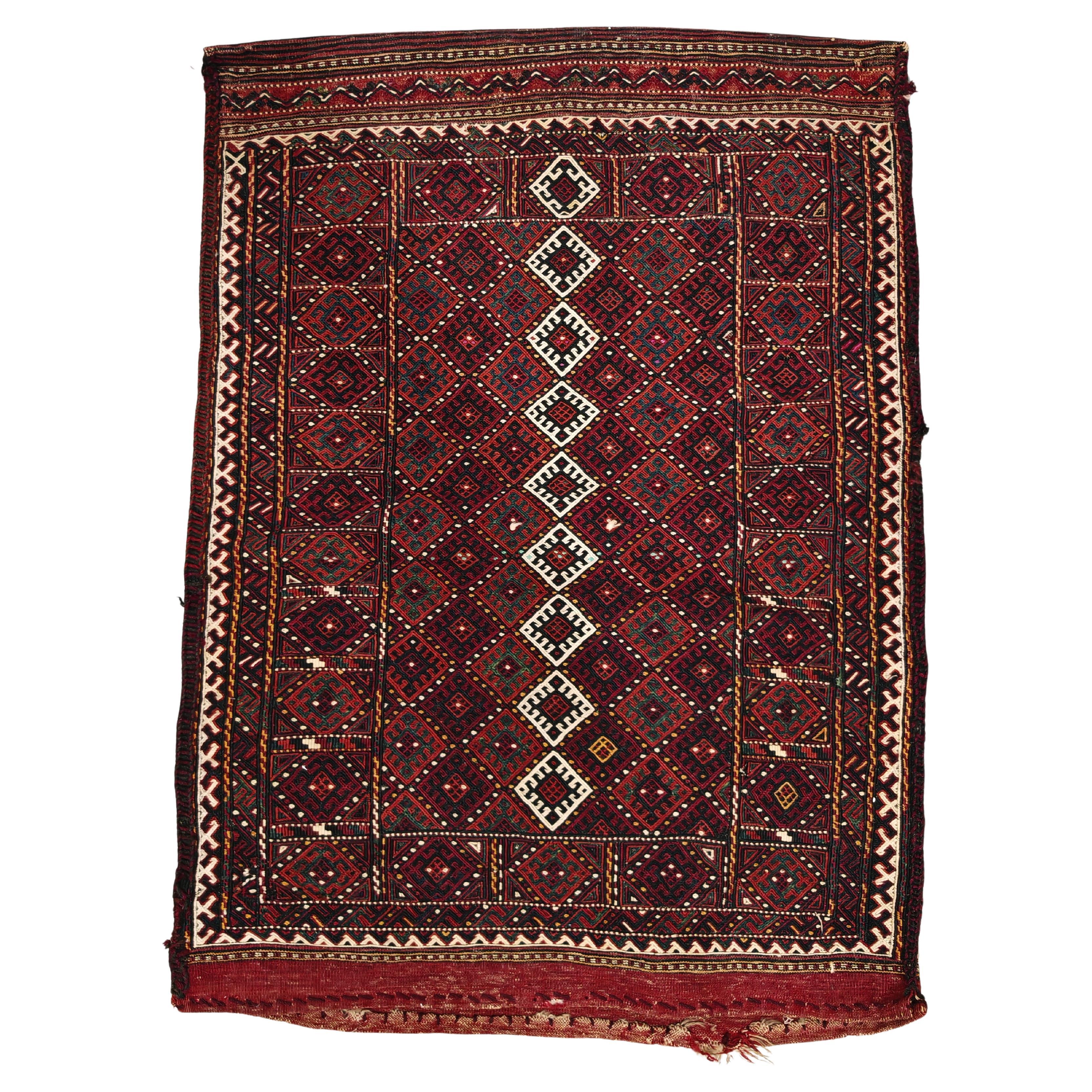 Vintage Turkmen hand-knotted Bag or Floor Pillow Case