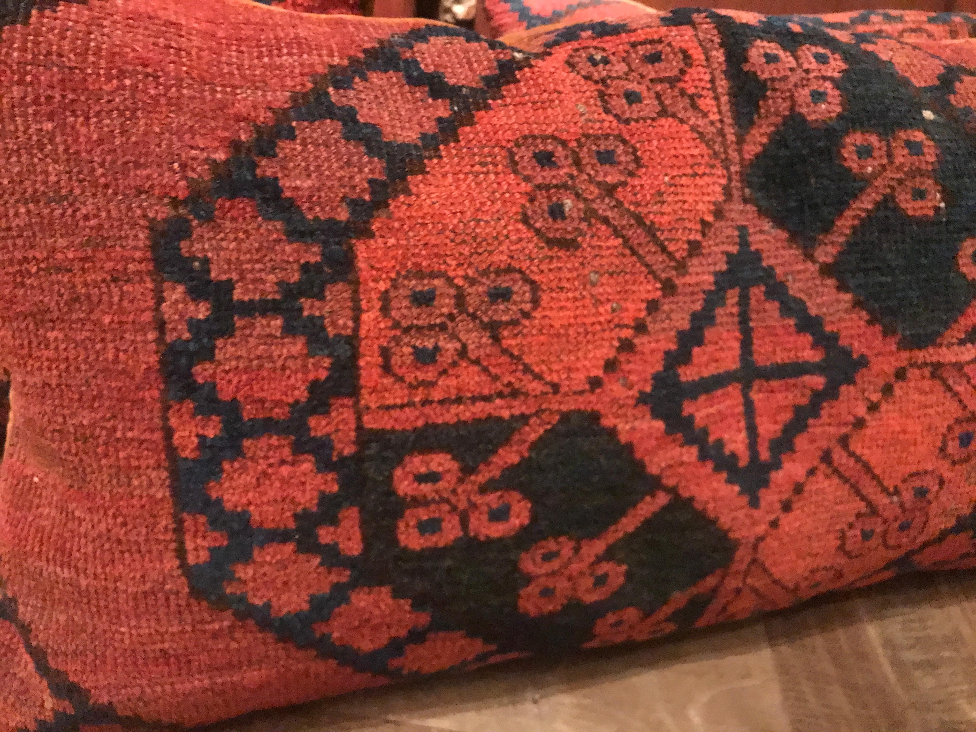 Hand-Woven Vintage Turkmen Pillow