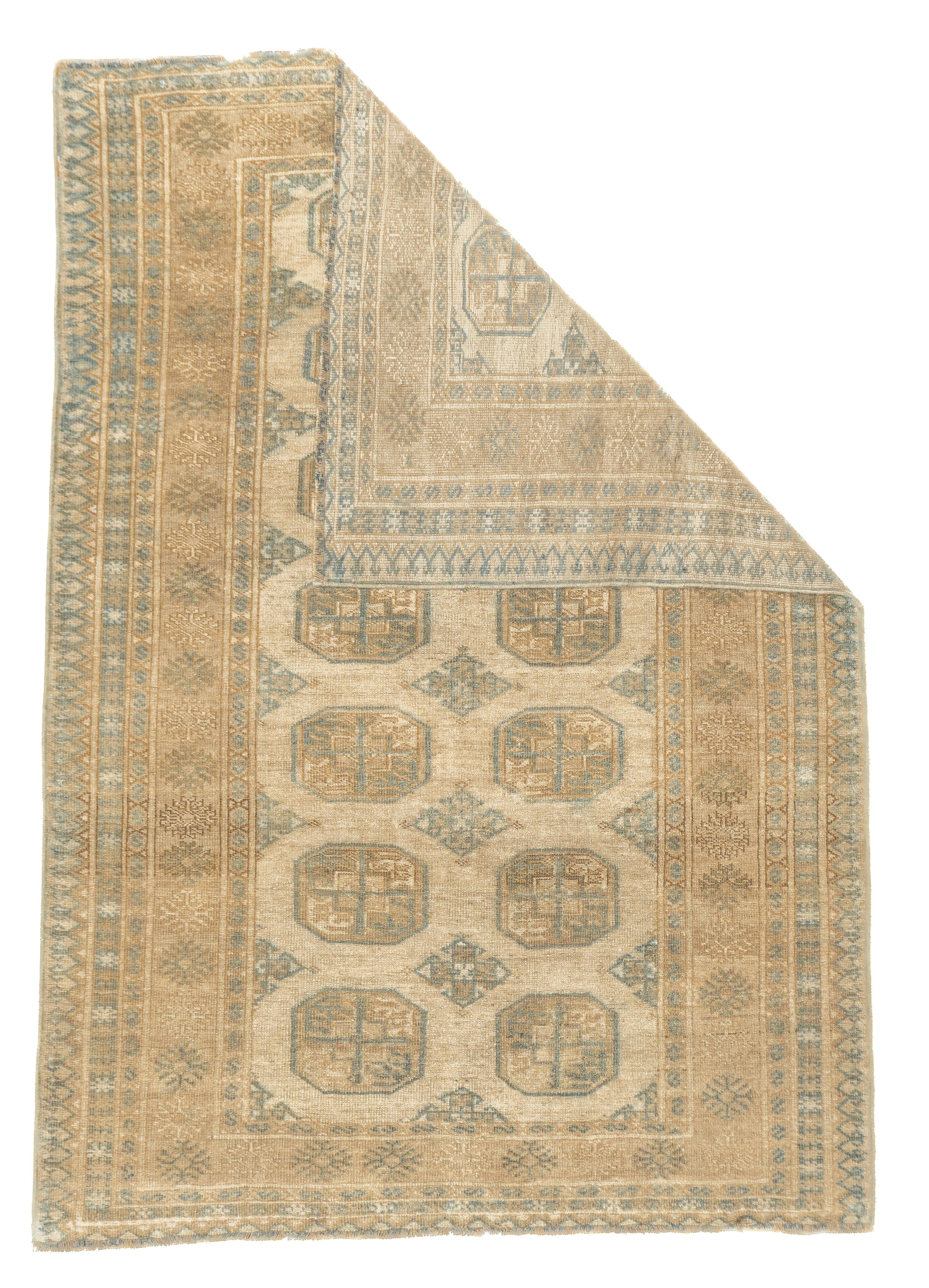 Vintage Turkmen Rug 4'4'' x 6'3''. The rugs of the Central Asian/NW Persian/Afghanistan Turkic nomadic tribes employing guls (small medallions), wool from their own flocks, primarily red fields, and coarse to very fine knotting, in a wide variety of
