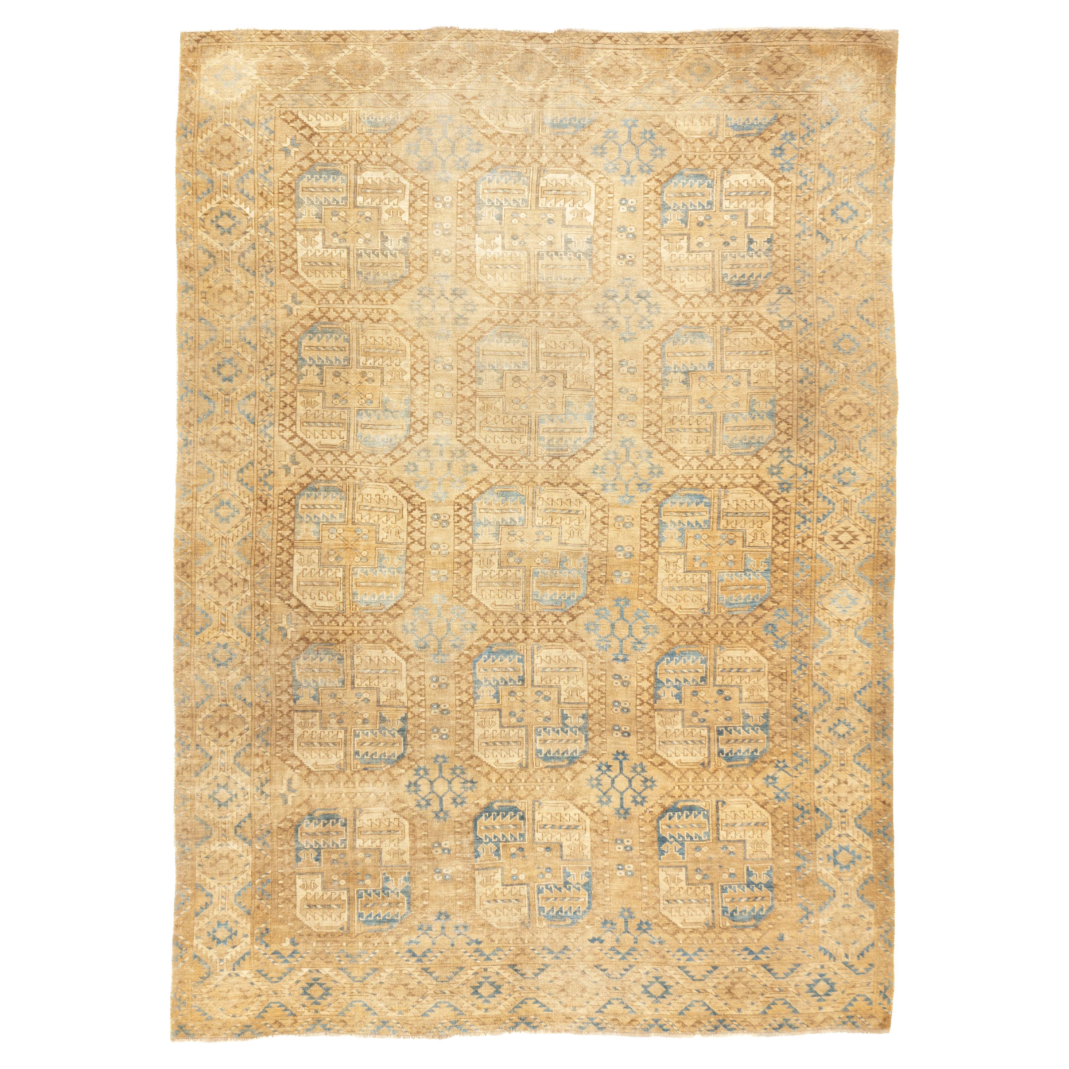Vintage Turkmen Rug 7'8'' x 10'6''