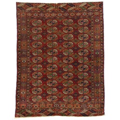 Tapis turkmène vintage de style tribal moderne, tapis Tekke Accent, tapis Turkoman