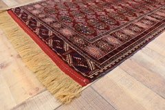 Vintage Turkmen Tekke Rug with Tribal Style, Tekke Accent Rug, Turkoman Rug