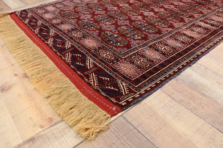 Vintage Turkmen Tekke Rug with Tribal Style, Tekke Accent Rug, Turkoman ...