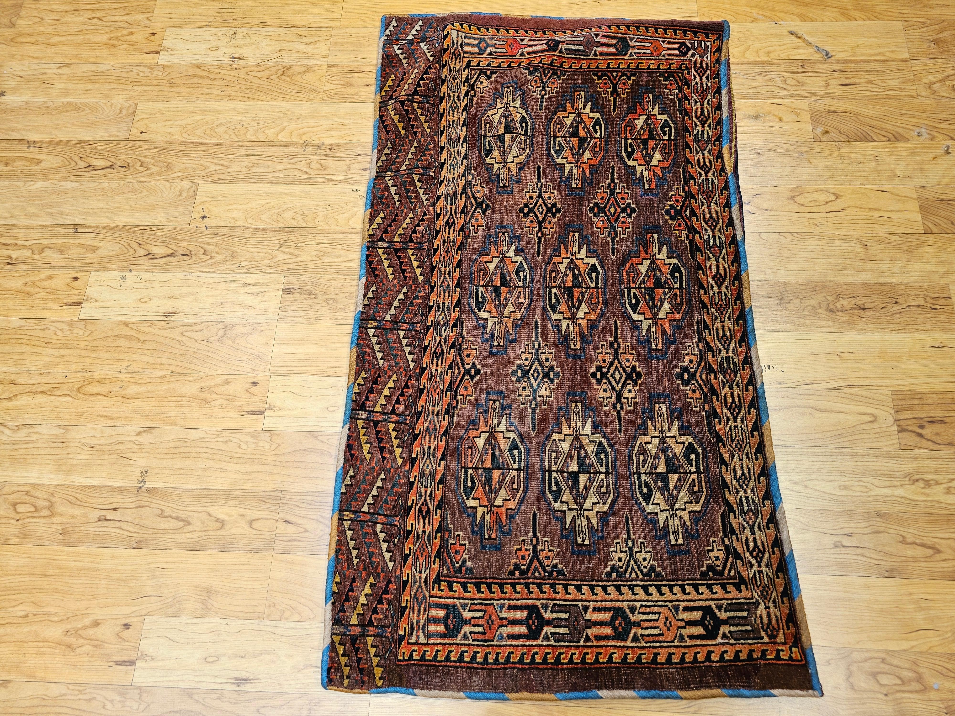 Turkmenische Yomut Chuval-Tasche im Vintage-Stil im Angebot 5