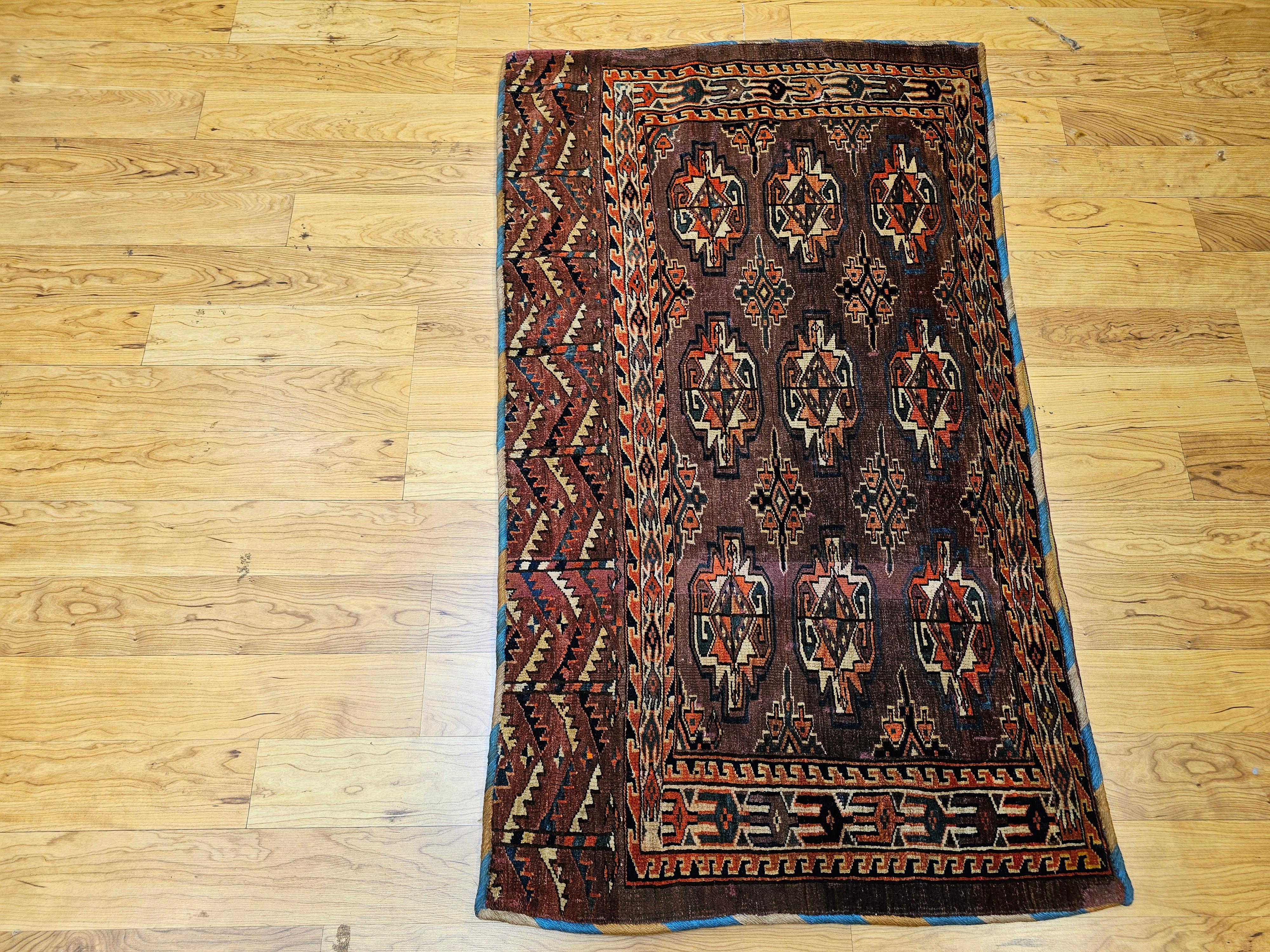 Turkmenische Yomut Chuval-Tasche im Vintage-Stil im Angebot 9