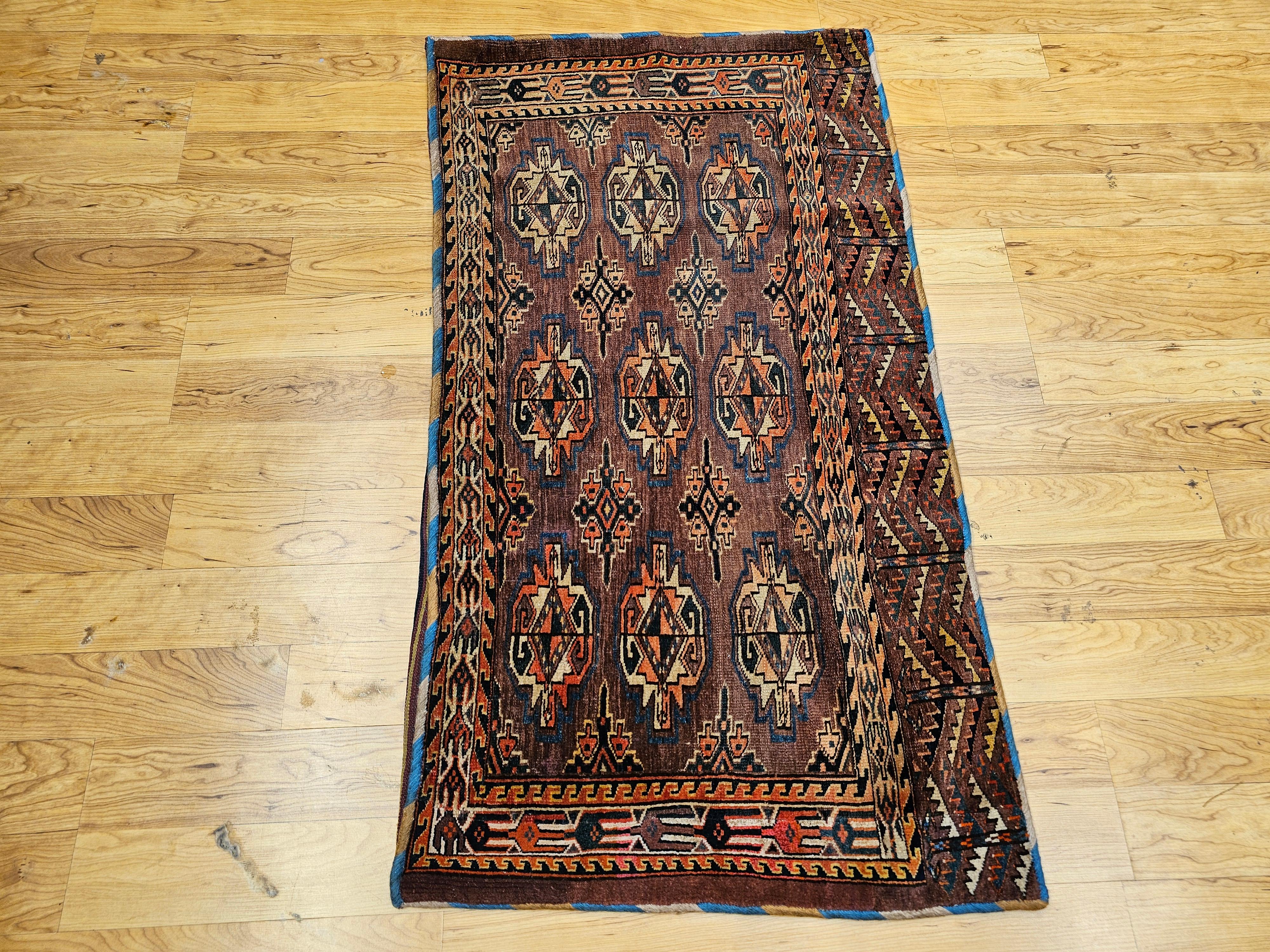 Turkmenische Yomut Chuval-Tasche im Vintage-Stil im Angebot 9