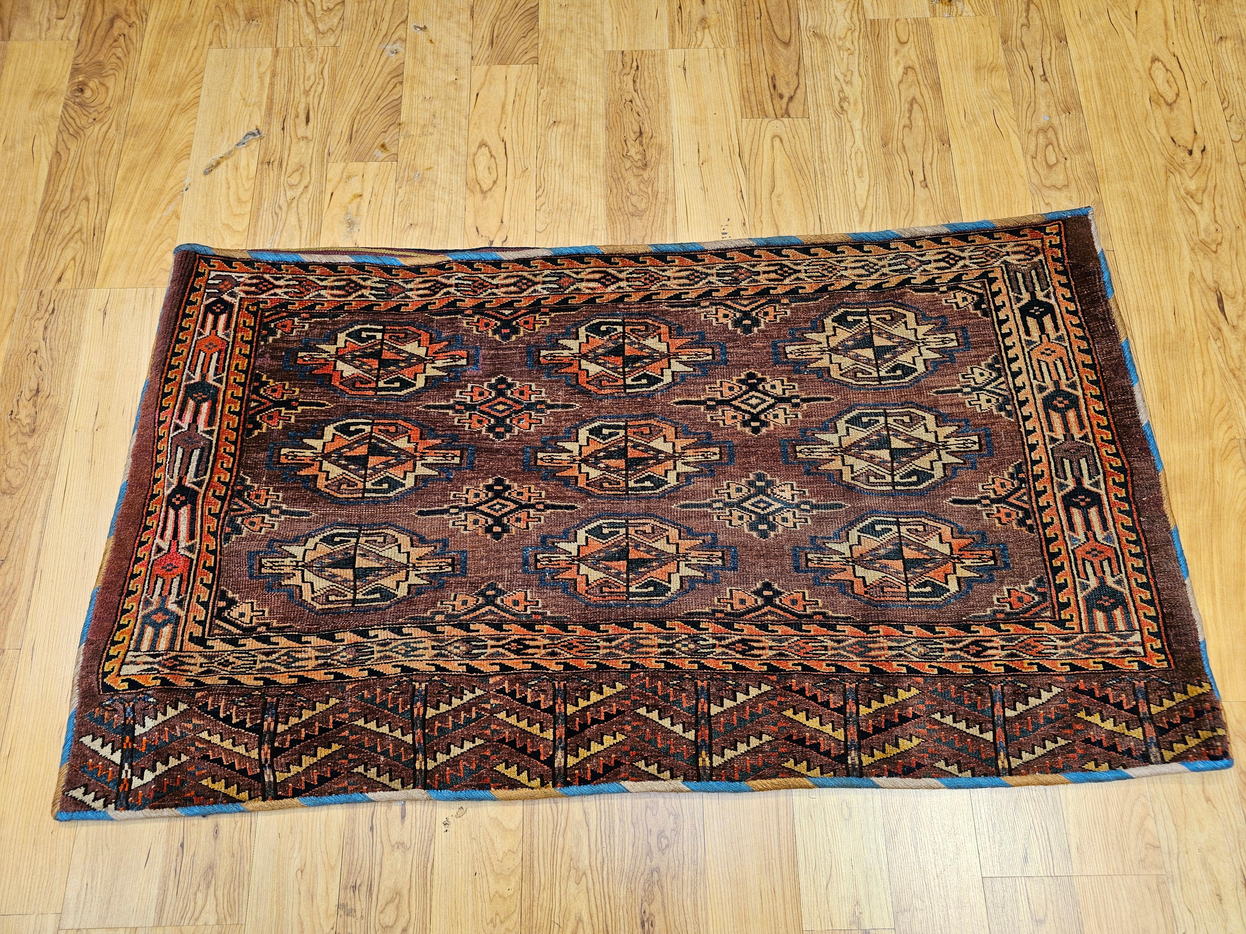 Turkmenische Yomut Chuval-Tasche im Vintage-Stil im Angebot 3