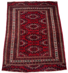 Vintage Turkmen Yomut Rug 1.22m x 0.95m