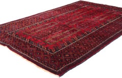 Vintage Turkoman Afghan Rug, 04'02 x 06'07