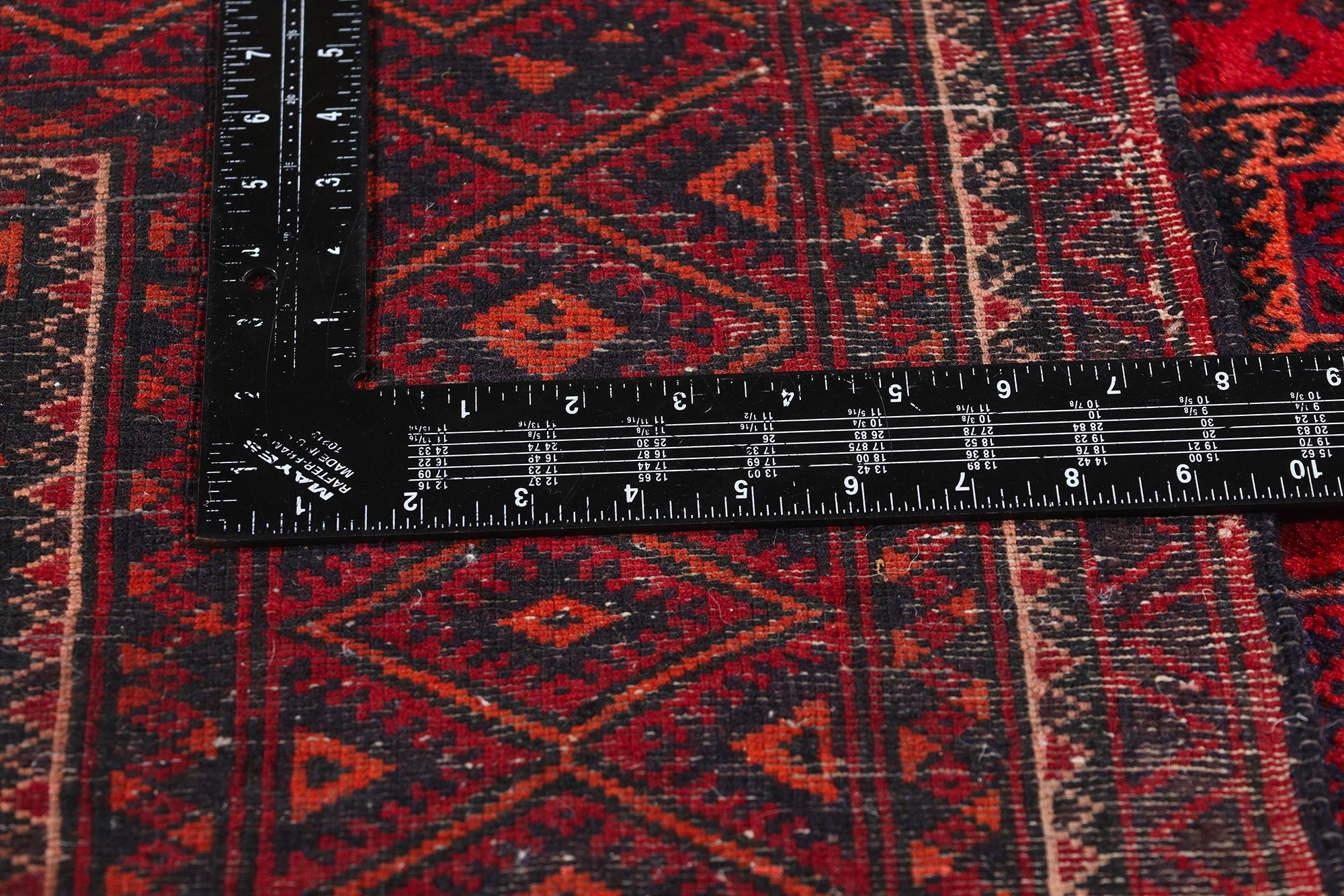 20th Century Vintage Turkoman Afghan Rug, 04'02 x 06'07 For Sale