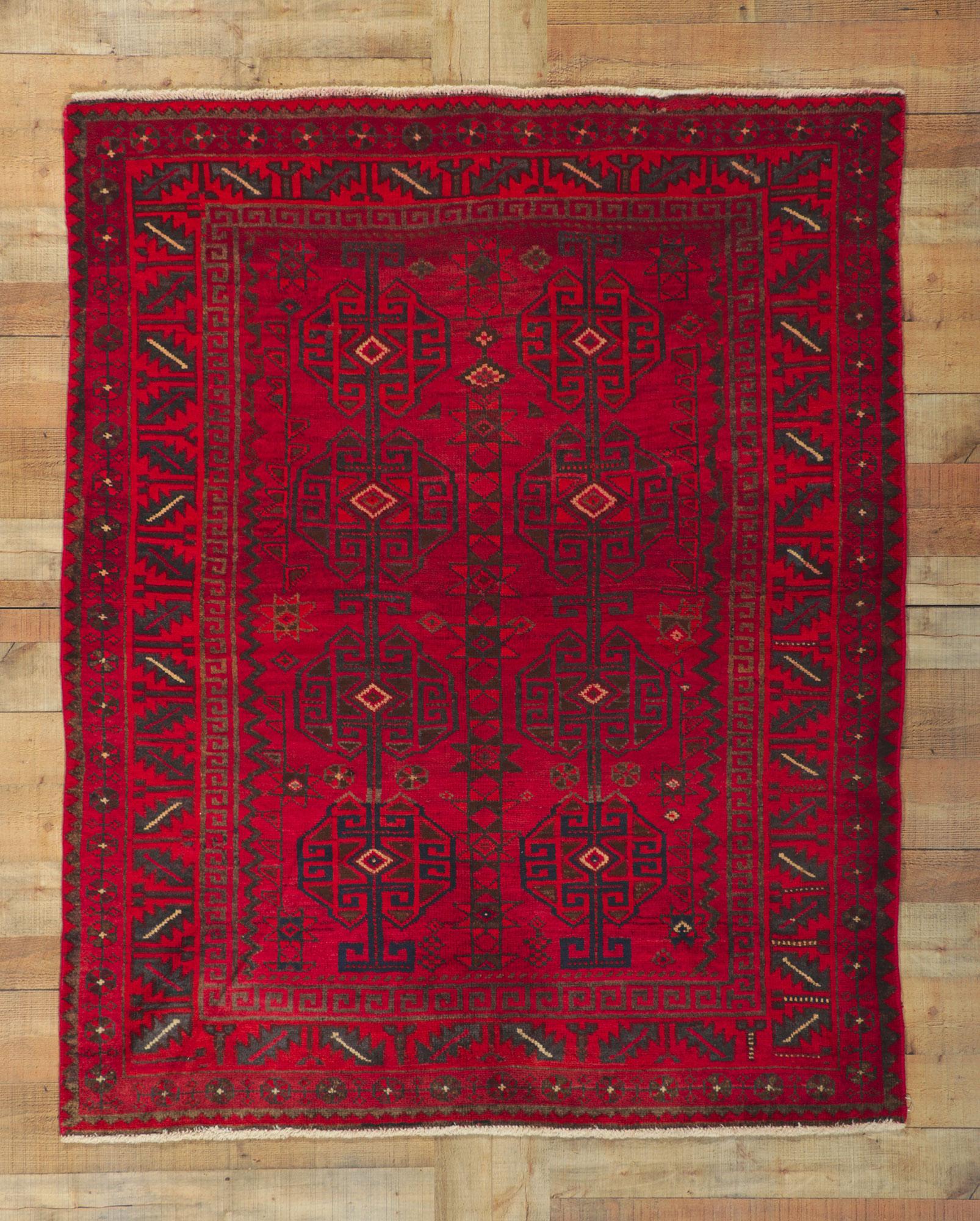 Wool Vintage Turkoman Rug For Sale
