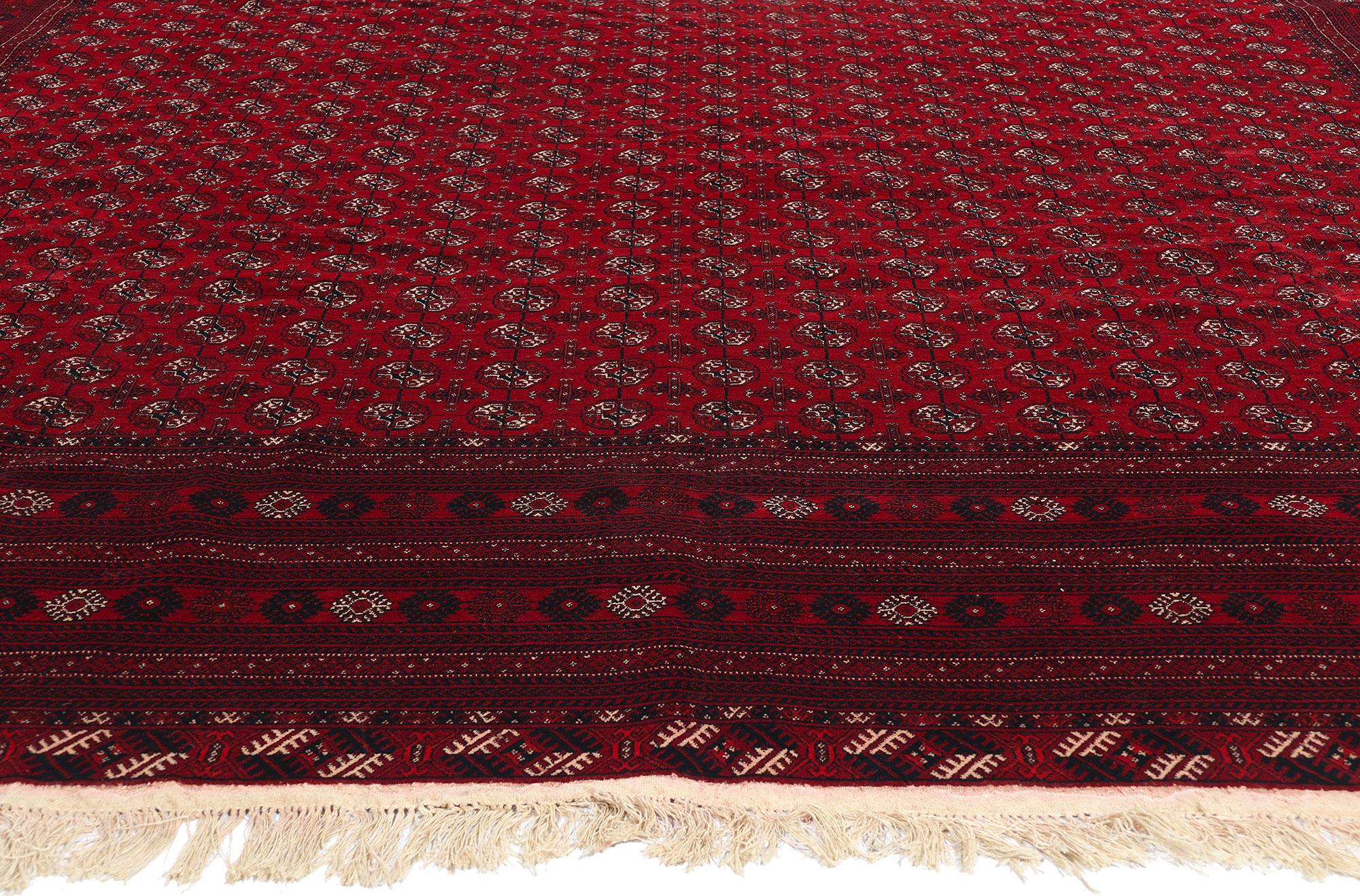 Turkestan Vintage Turkoman Wool and Silk Rug,  09'11 x 13'00 For Sale