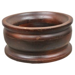 Vintage Wood intagliato a tornio in legno di teak, ciotola da insalata a forma di insalatiera moderna di metà secolo