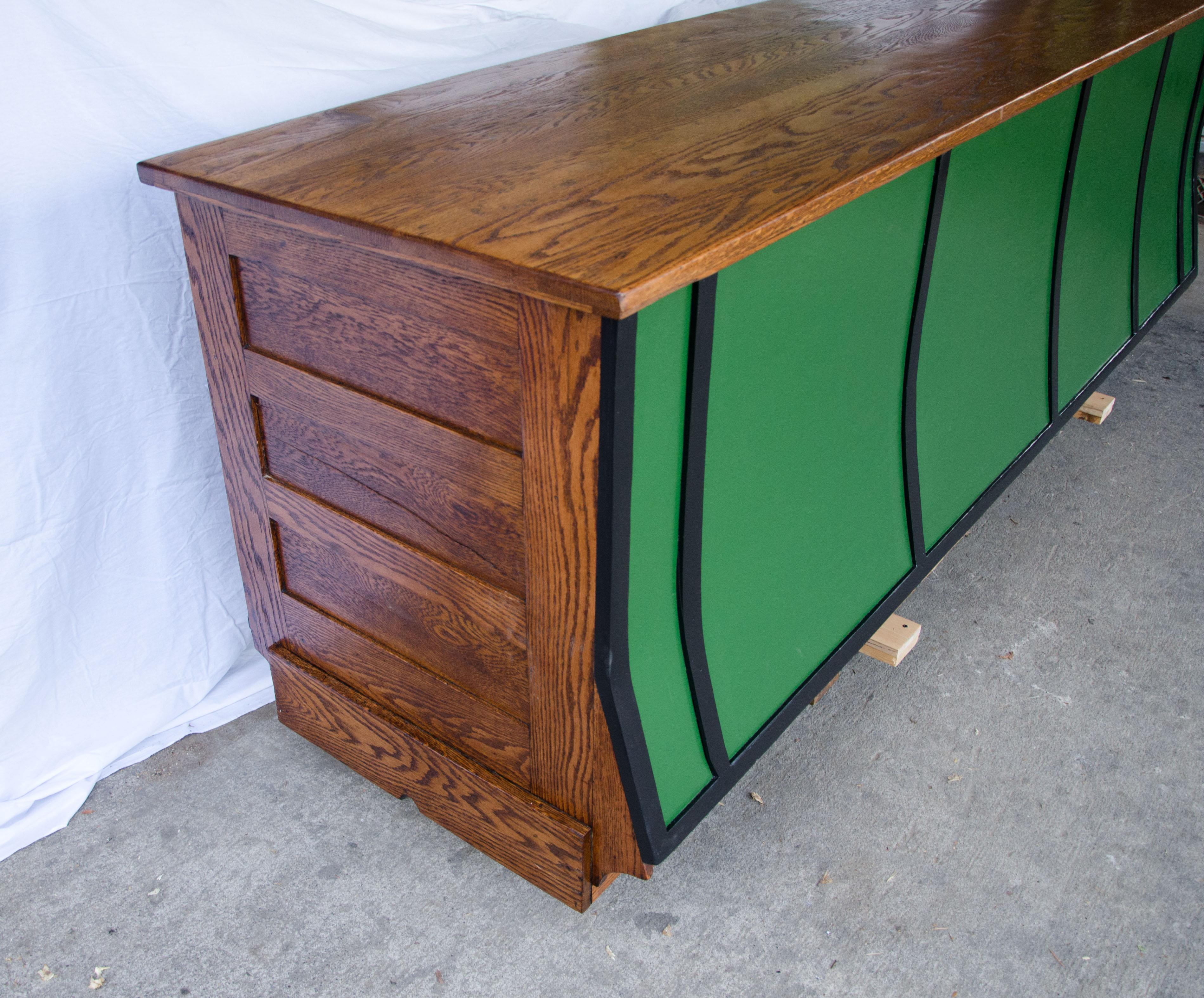 19th Century Vintage Turn of the Century Store Counter, Painted Front For Sale