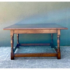 Vintage Turned Wood Coffee Table