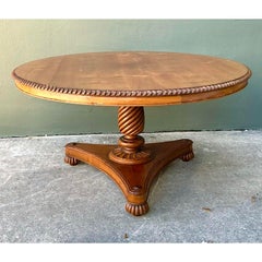Vintage Turned Wood Dining Table