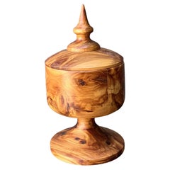 Vintage Turned Wood Lidded Box