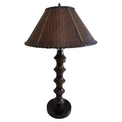 Vintage Turned Wood Table Lamp in the French Taste