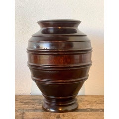 Vintage Turned Wood Urn