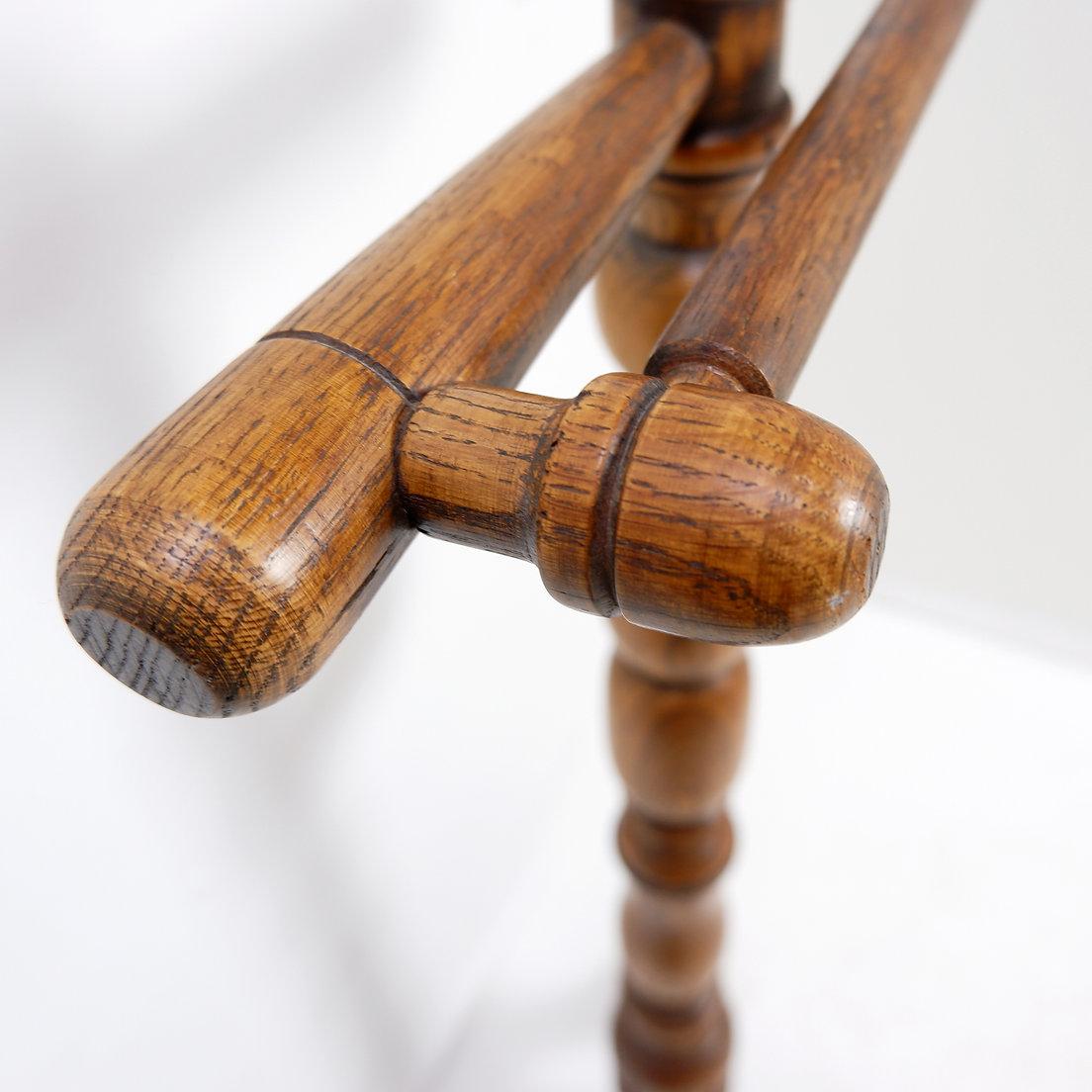 Mid-20th Century Vintage turned wood Valet Stand - 1960s For Sale