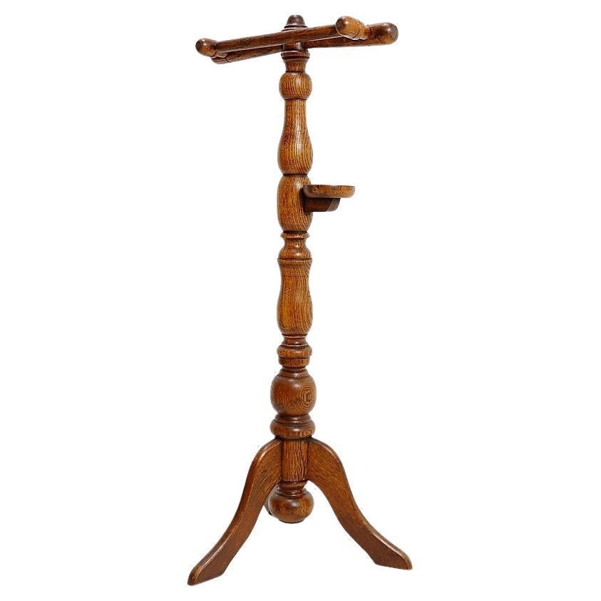 Valet de chambre vintage en bois tourné - 1960s