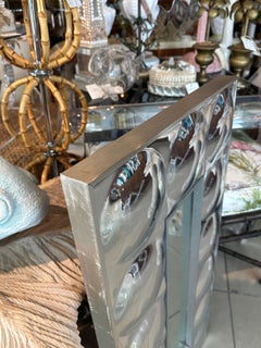 Vintage Turner Modern Convex Bubble Wall MIrror Chrome 1960s Pop Art Op