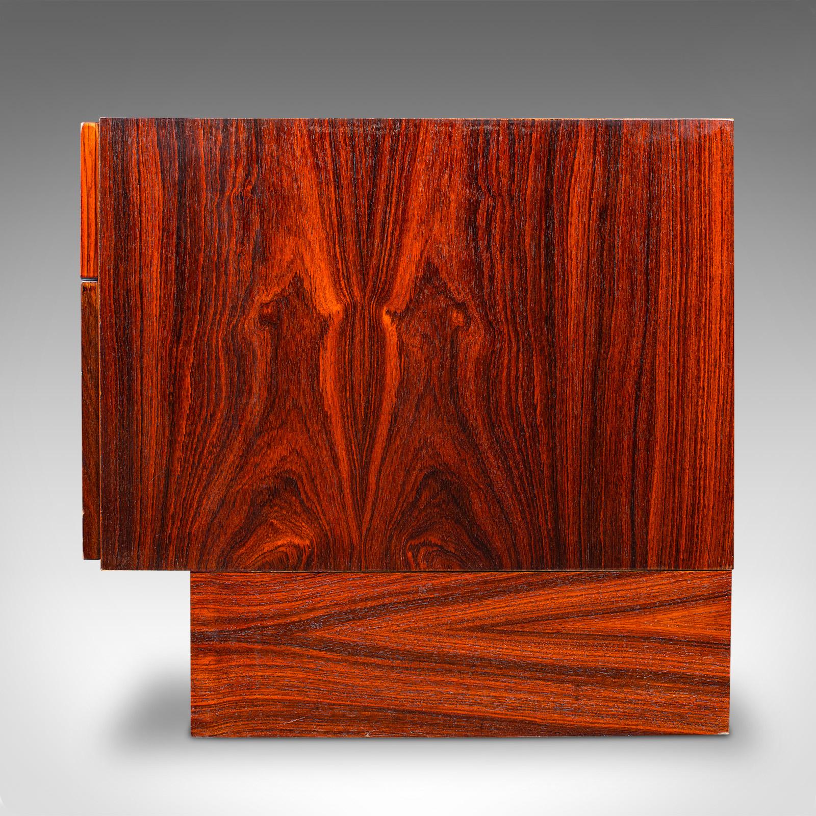 Rosewood Vintage Turntable Display Stand, Danish, HiFi Cabinet, Kofod Larsen, Mid Century For Sale