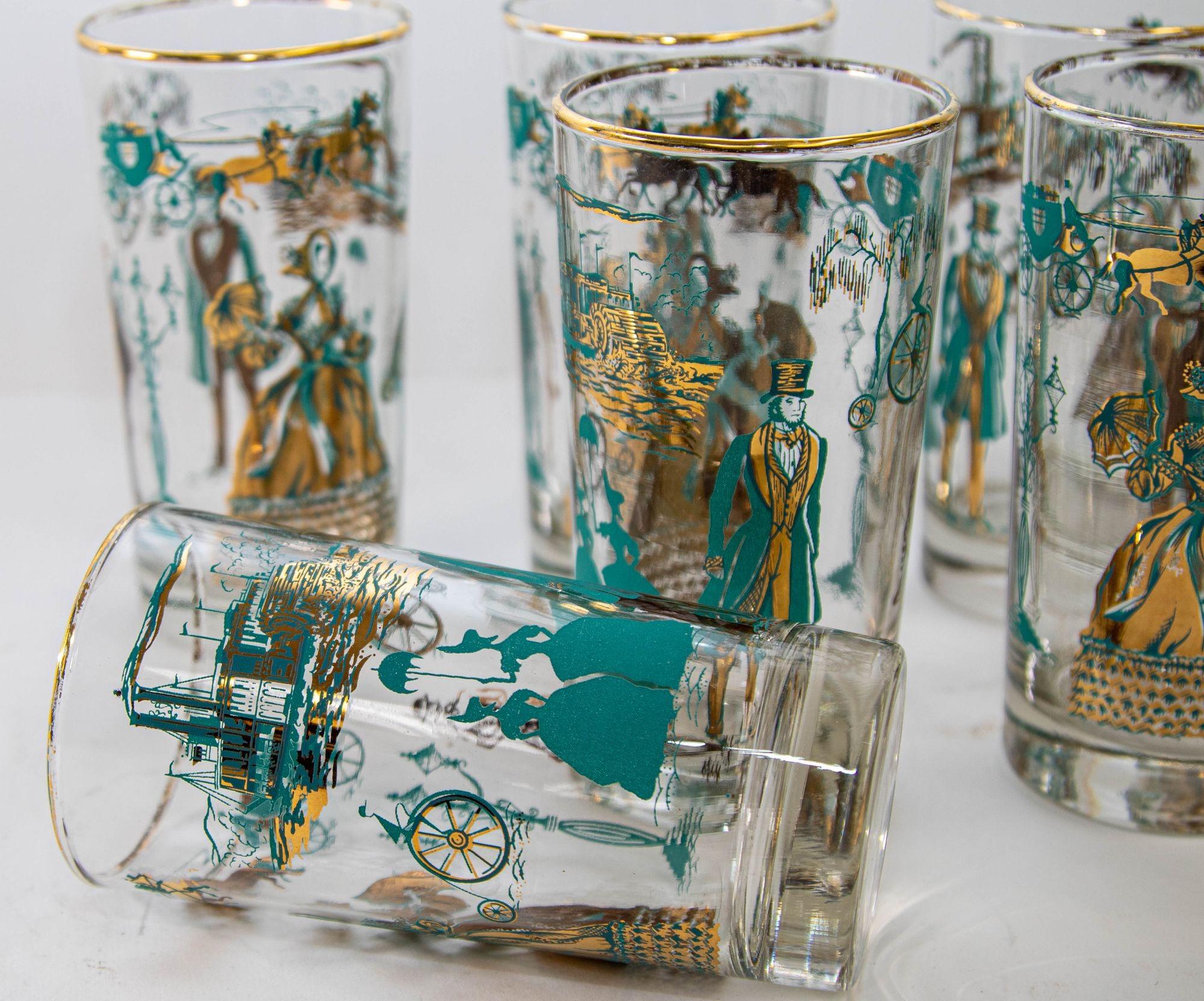 turquoise drinking glasses