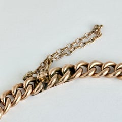 Vintage Turquoise et Perle Bracelet à maillons en or rose 9 carats