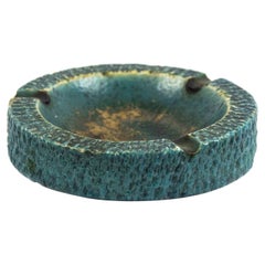 Vintage Turquoise Ashtray, 1970s