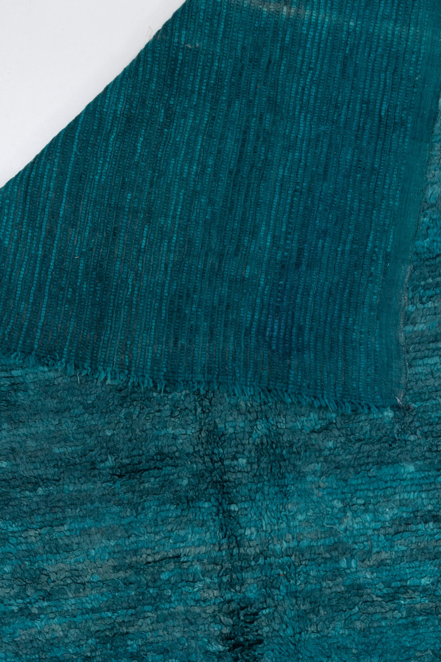 Tissé à la main Tapis Beni M'guild turquoise vintage en vente