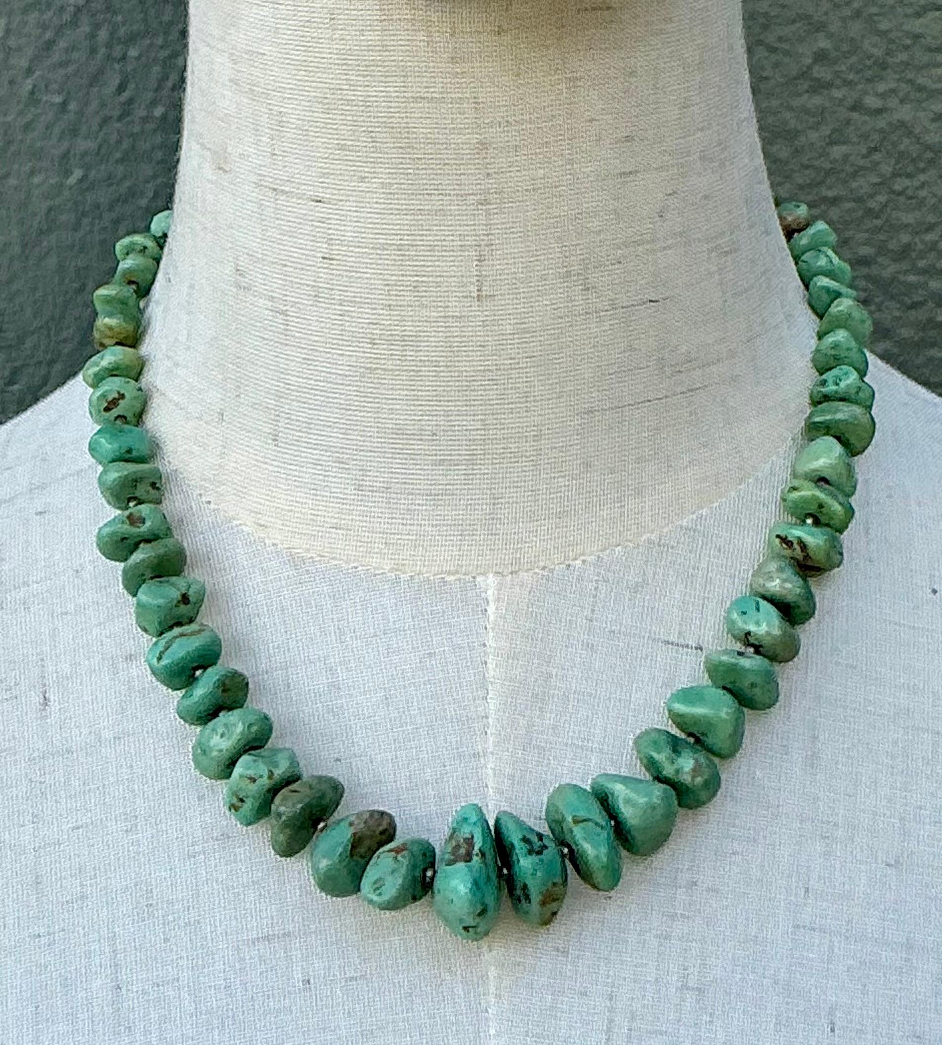 Perlina Collana a pezzi di turchese vintage